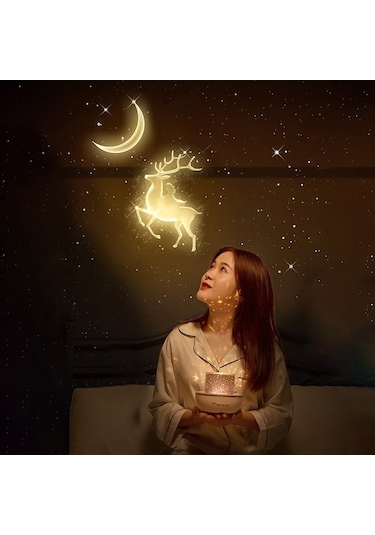 Maoyaya Usb Şarjlı Led Gece Lambası & Yıldız Projeksiyonu: Müzik Kutusu Ve Bluetooth&gt
