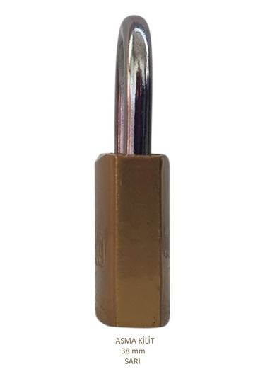 Adilon Asma Kilit, 38 Mm Sarı