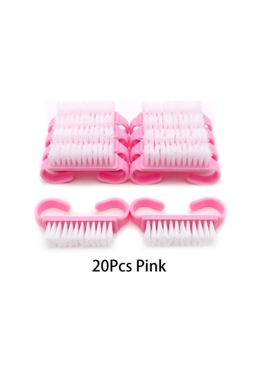 10/20/50/100 Adet Kolu Kavrama Tırnak Fırçası Tırnak Fırçalama Temizleme Tırnak Fırçaları Temizleyici Tırnak Scrubber Toplu Erkekler Kadınlar İçin Jearlyu Bordo