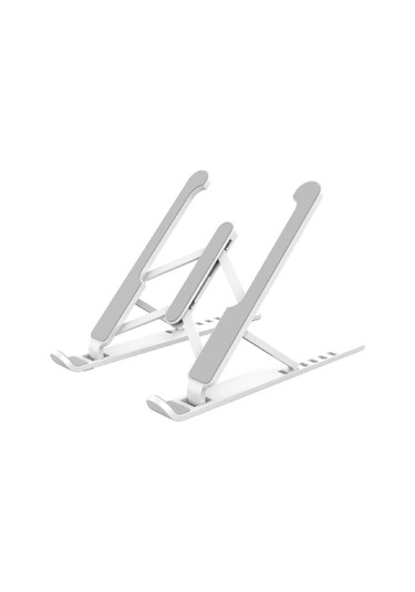 Masaüstü 6 Kademeli 13 Cm Taşınabilir Katlanabilir Tablet Ve Telefon Tutucu Stand Beyaz Akrobat Beya