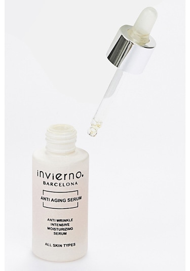 Invierno Barcelona Llc. Yaşlanma Kırışıklık Önlemeye Yardımcı Nemlendirici Anti Aging Serum Hyaluronik Asit Collagen 30ml