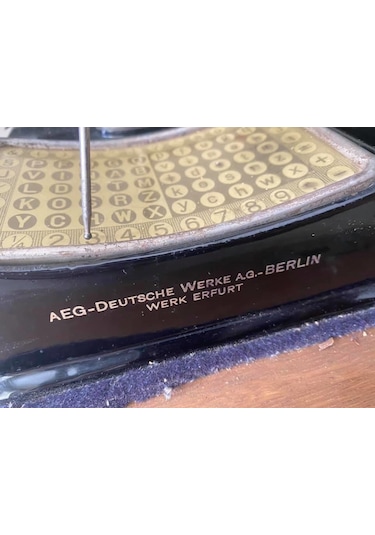 AEG Mignon 4 Antika Daktilo - Koleksiyonluk Ahşap Kasalı Daktilo No5