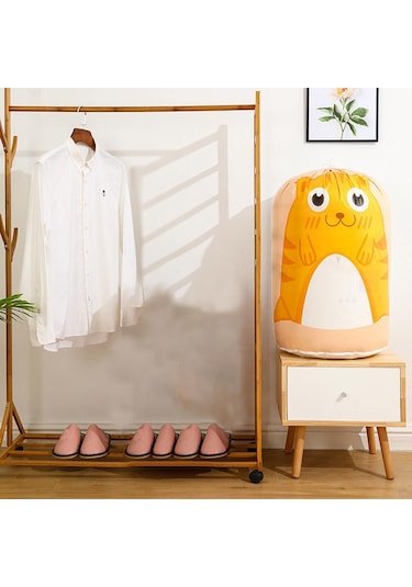 Homyl Katlanabilir Giysiler Pamuklu Battaniye Yatak Sarı Sarı