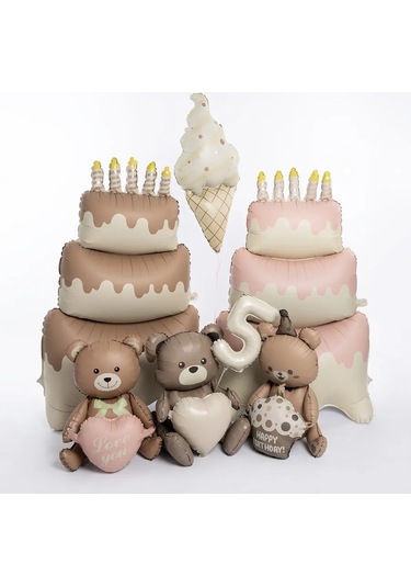 Davajdarit' Folyo Kaplama Kalp Desenli 3d Renkli Balon 66cm 305503781 GRİ