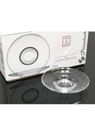 Paşabahçe 54621 Linka Çay Tabağı 6'lı Şeffaf