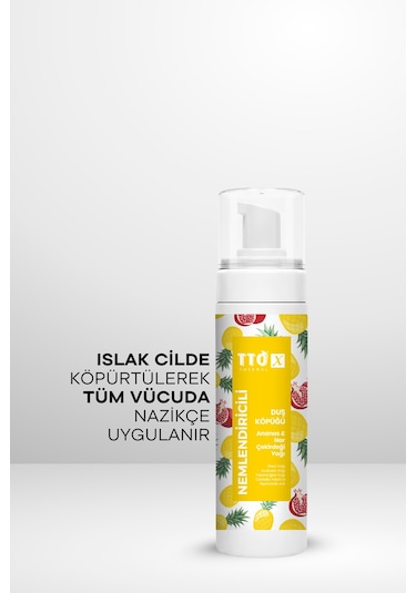 Tto X Nemlendiricili Duş Köpüğü Ananas&Nar Çekirdeği Yağı 200Ml