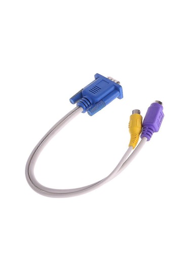 Sıcak Vga Erkek Tv S-video Rca Av Dönüştürücü Kablo Adaptörü