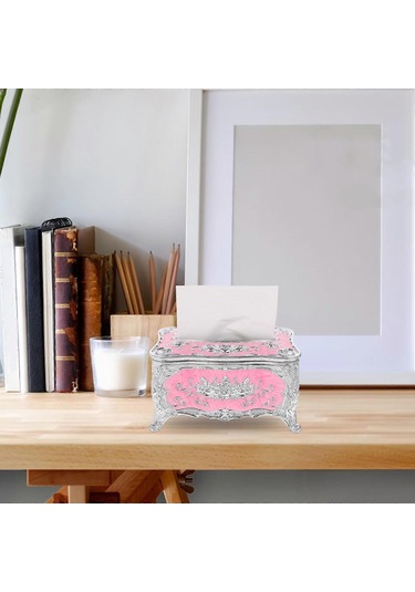 Avrupa Tarzı Mendil Kutusu Kapağı Tutucu Peçete Saklama Kutusu Vintage Masa Üstü Mendil Kutusu Kılıfı