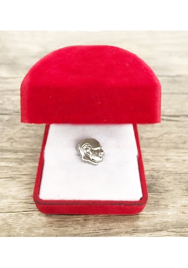 Atatürk Büstü Yaka Rozeti Gümüş