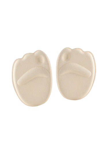 Hangfox Bayan Ön Ayak Ağrısı Önleyici Süper Yumuşak Yarım Numara Ayaklık, Ayakkabı Büyüklüğünü Ayarlama Aleti Siyah Ve Bej, 2 Çift