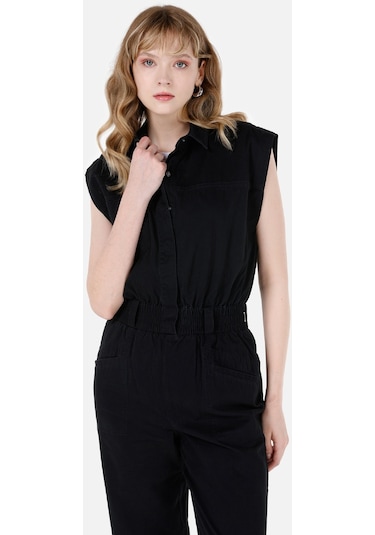 Colins Normal Kesim Siyah Kadın Tulum Cl1067690 Cl1067690 Q1.v1 Blk Siyah
