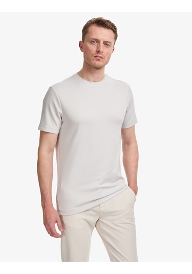 Pierre Cardin Erkek Açık Gri Tişört Basic 50321139-vr001