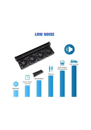 Geeksen Akvaryum Soğutma Fanı 2 Lü, 2 Seviye Ayar, Suda 2-4 C Düşürür, Siyah, Amerikan Standartı