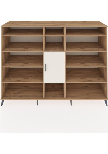 Kronos Dolap 12 Raflı Tek Kapaklı 220x59x163 Çam-aytaşı/çam Çam-aytaşı/çam