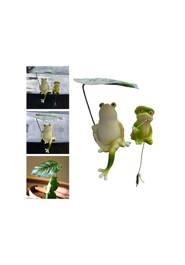 Suntek 2x Minyatür Kurbağa Heykelciği Sevimli Bahçe Çok