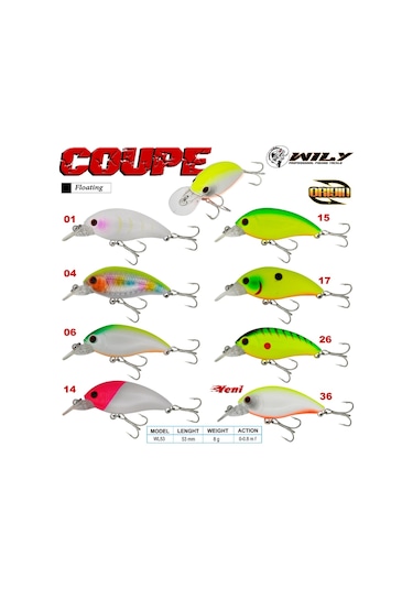 Wily Coupe 5,3 Cm Maket Balık 8 Gr (0-0.8M) (510830208)