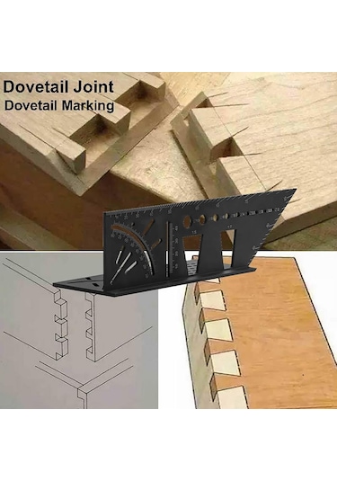 3d Ağaç İşleme Durdurma Göstergesi Alüminyum Alaşımlı Çok Fonksiyonlu Açı Cetveli