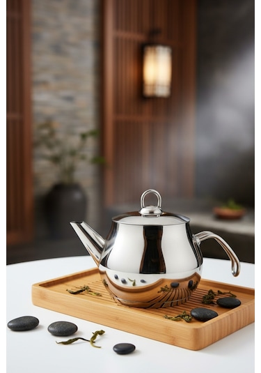 Yunusoğlu Home Küre 1 Litre Paslanmaz Çelik Bitki Çayı Demliği Inox