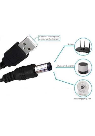 Navidata 1,5m Usb 5.5x2.5 Güç Kablosu 5,5 2,5 Power Usb Kablo