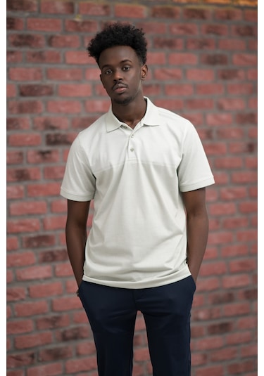 Advante Regular Fit Likralı Pano Desenli Polo Yaka T-shirt Mint