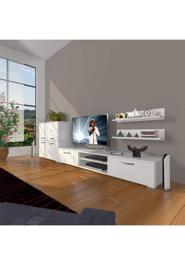 Decoraktiv Eko On Mdf Dvd Tv Ünitesi Tv Sehpası Beyaz