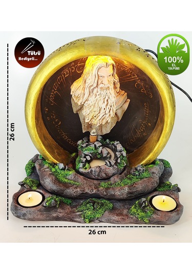 Güç Yüzüğü Gandalf Geri Akış Tütsülük Ve Işıklı Mumluk
