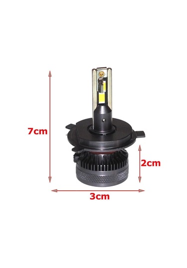 Volvo 240 1974-1993 Far Ampulü Gt Nano Beyaz H4 Mini Led Xenon Şimşek Etkili 22000 Lümen