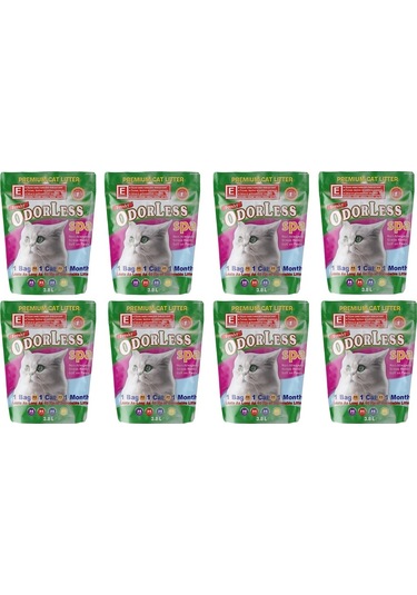Freshy Odorless Ekstra 8 Aylık Kristal Kedi Kumu 8 x 3800 ML