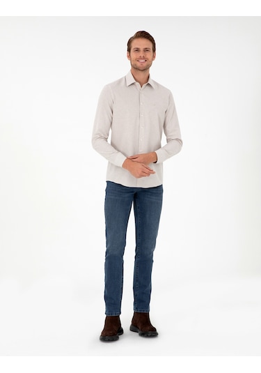 Pierre Cardin Erkek Bej Gömlek Desenli 50297468-vr011 Bej