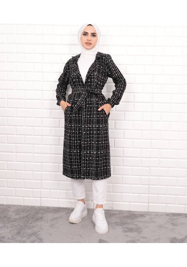 Kadın Şanel Kumaş Ceket Siyah