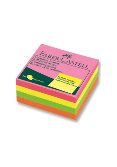 Faber Castell Not Kağıdı 50 50 Yapışkanlı Mini Küp Fosforlu 565839