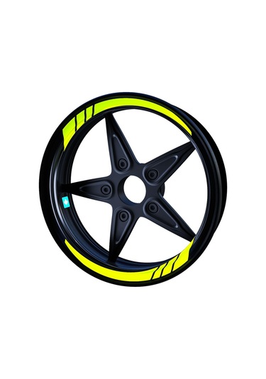 Floresan Sarı Moto GP İç Jant Şeridi Sticker Çınar Extreme