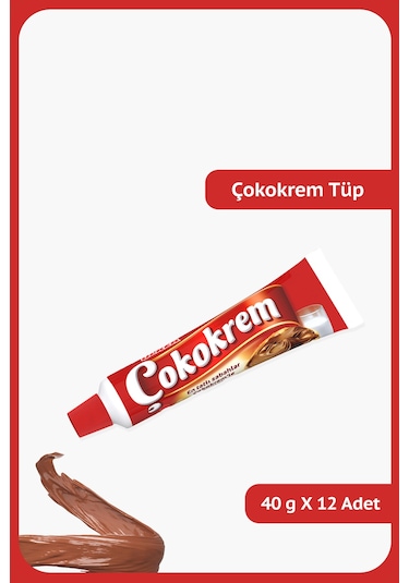 Ülker Çokokrem Kakaolu Tüp Fındık Kreması 12 x 40 G