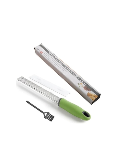 304 Paslanmaz Çelik Peynir Rendesi Çok İşlevli Çikolata Limon Tel Kesici Plastik Kaymaz Saplı Mutfak Aletleri Yeşil