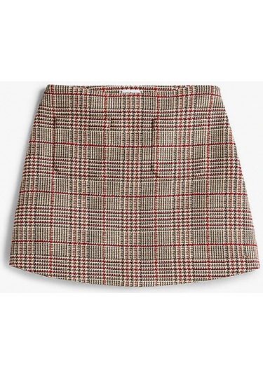 Tommy Hilfiger Kadın Seansonal Texture Mini Etek Gri