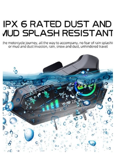 Vothoon Y10 2x Motosiklet Kask Intercom Siyah