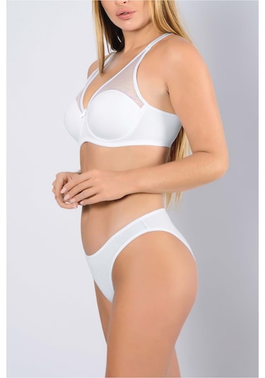 Auw Olıvıa Tüllü Toparlayıcı Sütyen Aydinunderwear Beyaz