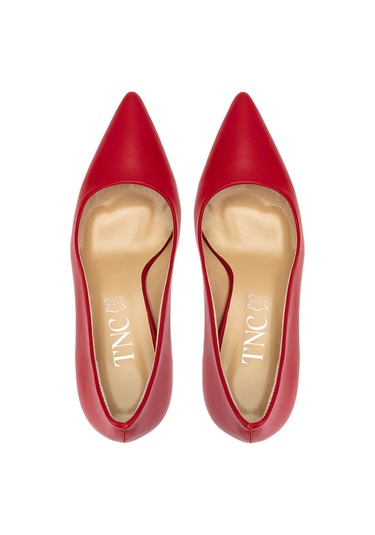 Tamer Tanca Kadın Hakiki Deri Kırmızı Topuklu Ayakkabı 1027 03 Bn Ayk Sk24-25 Kırmızı Dr Kırmızı
