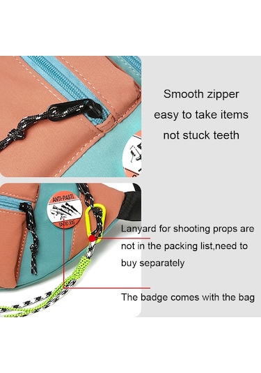 Sones Y9574 Kanvas Crossbody Tek Omuz Sırt Çantası Hafif Spor Göğüs Çantası Turuncu + Kordon Çok Renkli