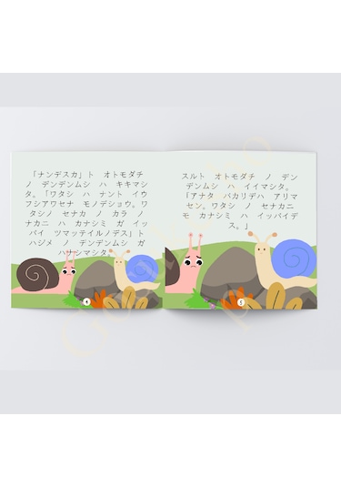 Japonca Resimli Okuma Kitabı Katakana Çok Renkli