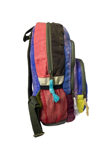 Kaliteli Vintage Disayn Sırt Gezi Çantası New Patchwork 5017 Mavi