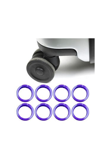 Homyl 8 Adet Bagaj Jant Kapakları Çizikleri Önler Bavul Mor Mor