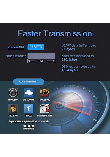 Vgate vLinker BM Bluetooth OBD 2 Araç Tanı Cihazı