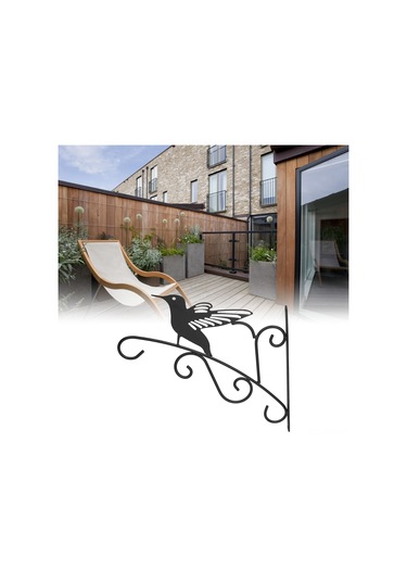 Springsun Kuş Desenli Demir Çelik Duvarlı Asma Bitki Sepeti - Balkon, Salon Dekorasyonu, Kolay Kurulum, Dayanıklı Yapı