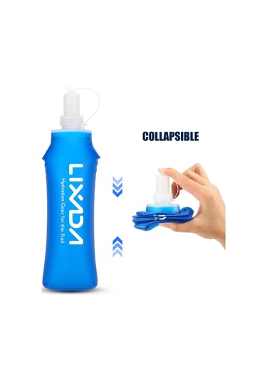 Lixada 500 Ml Açık Su İçme Şişesi Yumuşak Katlanır Şişe Bpa Ücretsiz Koşu Yürüyüş Bisiklet İçin, Seçenek: 1 Pc
