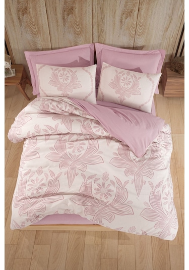 Nevresim Seti Çift Kişilik Jumbo Gülkurusu Gülkurusu