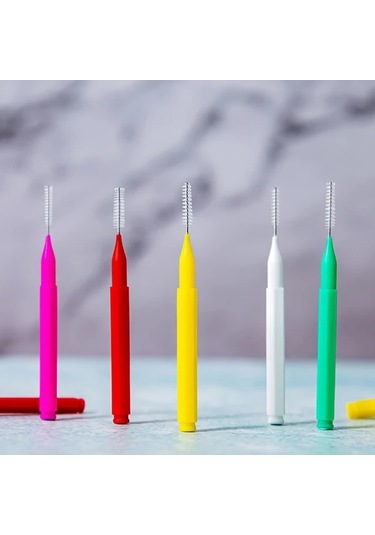 Willowhaven 10lu Diş Arası Fırçası Rastgele Renk Nylon Kıllı Braces Plak Temizleme