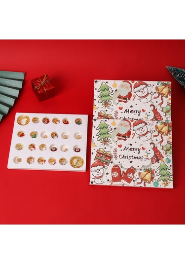 Kangvka Noel Sayım Takvimi Kutusu: Zinc Alyüminyum Dıy Bileklik Ve Kolye Seti - 22 Charm Boncuk İle Kişiselleştirilebilir