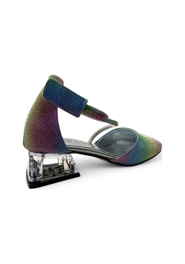 546 Kız Çocuk Topuklu Abiye Ayakkabı Renkli Çok Renkli