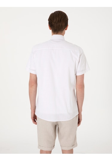 Pierre Cardin Erkek Bej Gömlek Kısa Kollu 50307082-vr011 Bej